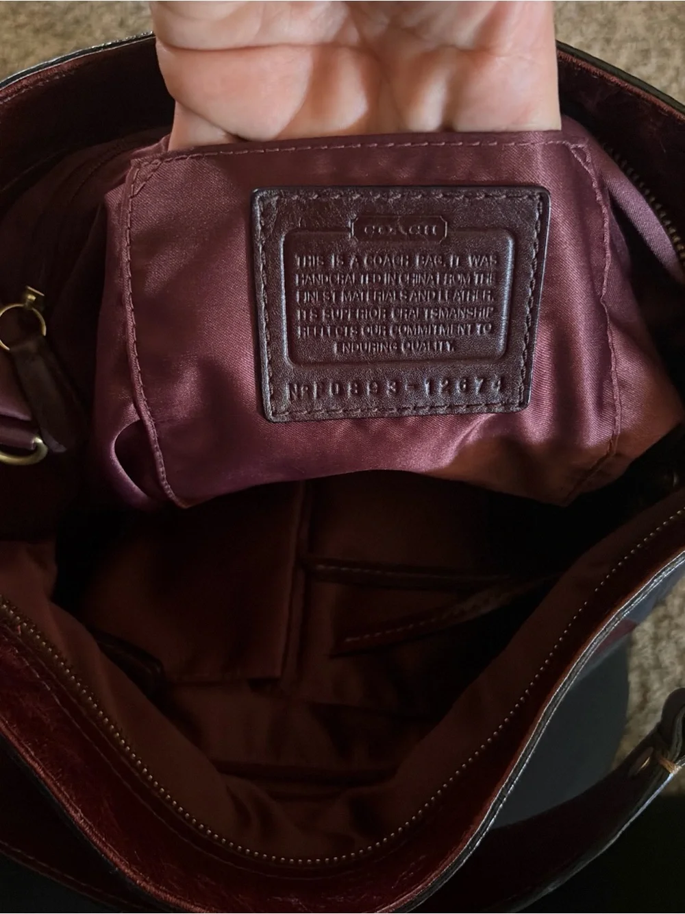 Coach Large Zoe Hobo Bag (Style 12657) - Picture 8 of 8